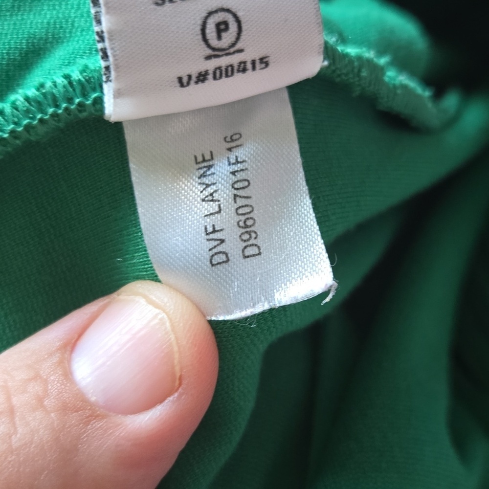 Diane Von Fursternberg Size S Elegant Green Dress Size P - Picture 7 of 7